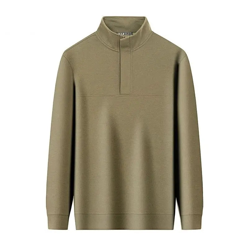 New Men's Sweatshirts Autumn and Winter Warm and Simple Personalized Trendy Tops Half-high Neck Base Shirt