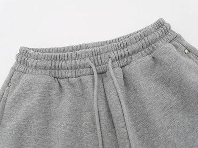 High Street Logo Embroidery Baggy Terry Sweatpants for Men and Women Joggers Loose Casual Sweat Pants Drawstring Trousers