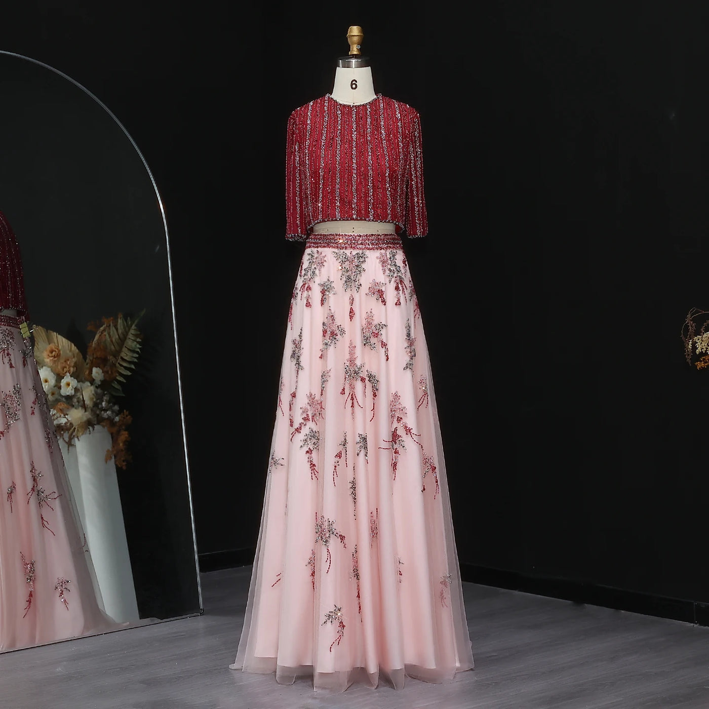 Customized Elegant Luxury Evening Dresses 2 Pieces Sexy Wedding Prom Gowns Exquisite  High Quality Bridal Party Dress for Women