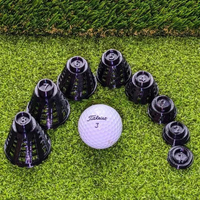 8PCS Stable Golf Simulator Tees Plastic Golf Tee Holders Adjustable Aiming Direction Golf Training Rack Professional Accessories