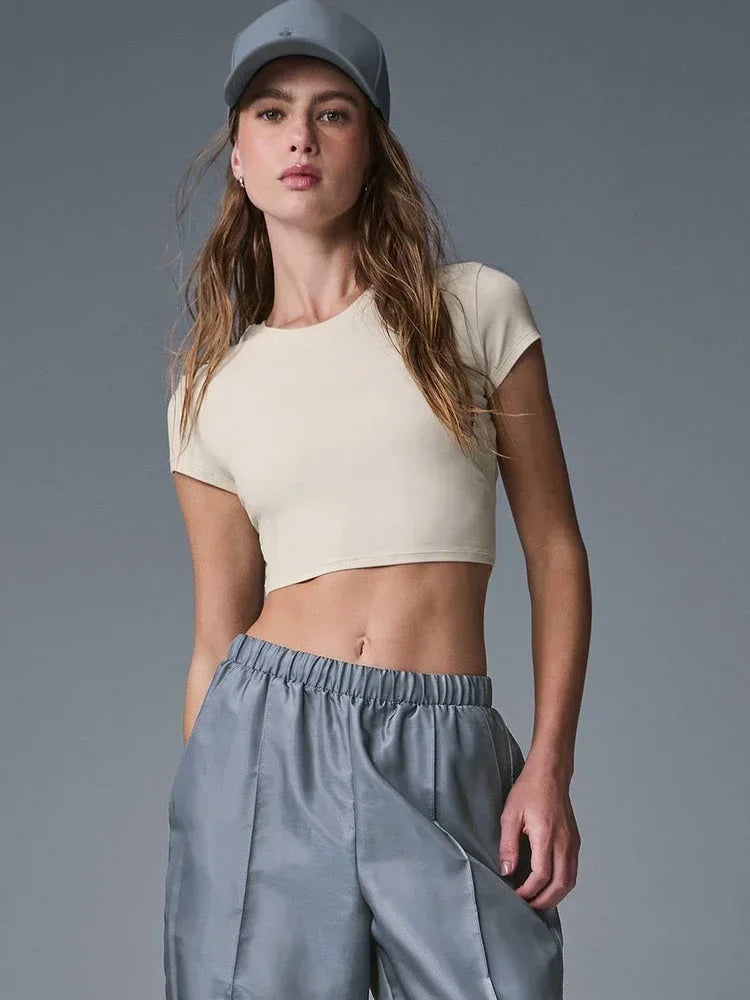 Women T-shirts 2025 Tops Solid Short Sleeve Loose O-neck Cotton Casual Ladies Shirts Harajuku Korean Summer Woman Tshirts