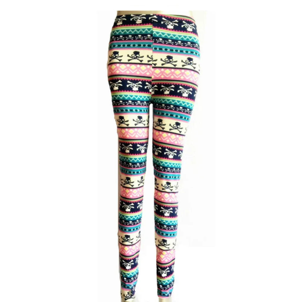 Christmas Leggings Women Tights Trouser High Waist Skinny Leggins Snowflake Elk Xmas Fitness Legging Lady Stretch Trousers Pants