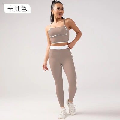 European and American New Nude Breathable Back Sports Bra for Women Shock Resistant Gathering Shaping Fitness Fashion Yoga Bra