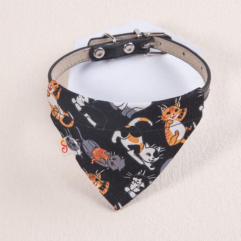 Pet  Collar Leather Scarf Adjustable