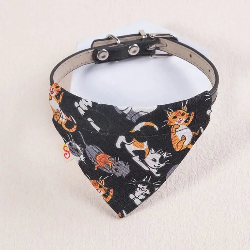 Pet  Collar Leather Scarf Adjustable