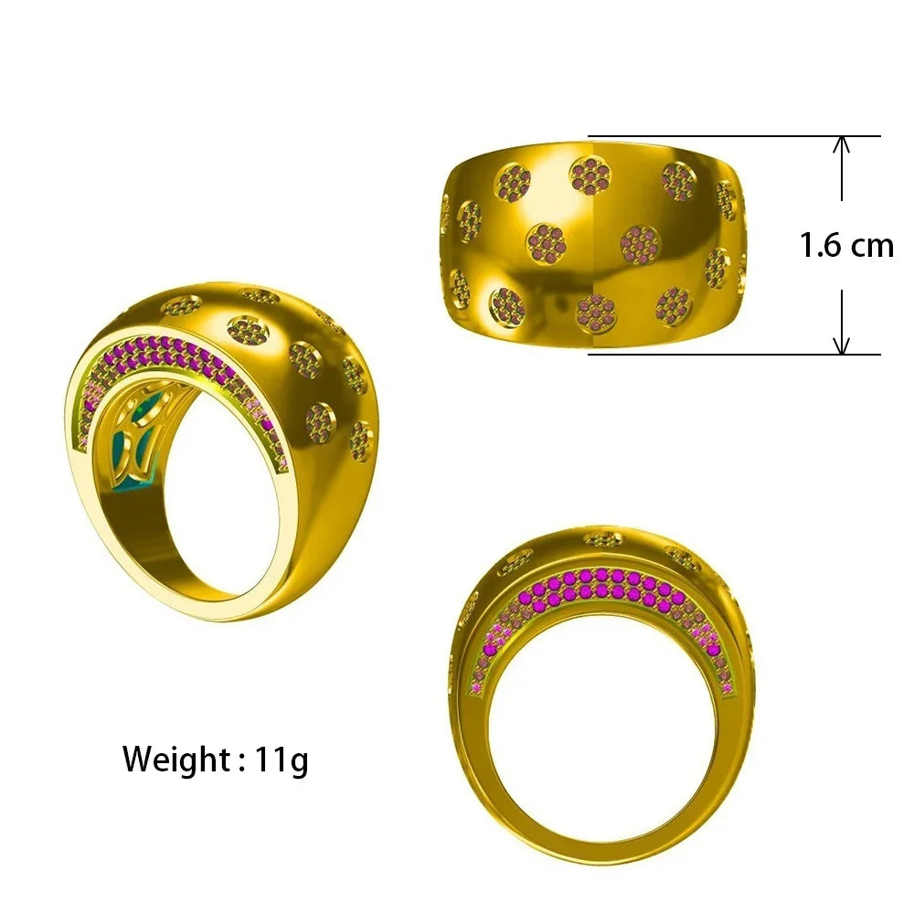Bride Talk 2023 New Design  Luxury Rings For Women Cubic Zirconia Bride Wedding Anniversary Party High Quality Jewelry