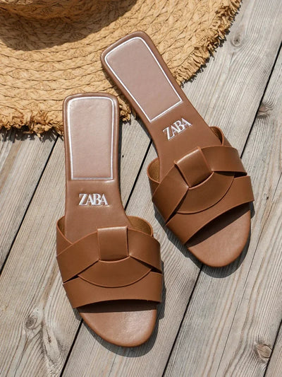 Designer Woman Flat New Slippers Woven with Comfortable Women's Shoes Casual Bottom Slippers Women's Shoes Summer
