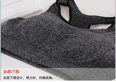 Breathable Women Active Bra Sports Bra Sexy Hollow Out Sports Top Push Up Gym Fitness Underwear Female Running Yoga Bra Tank Top