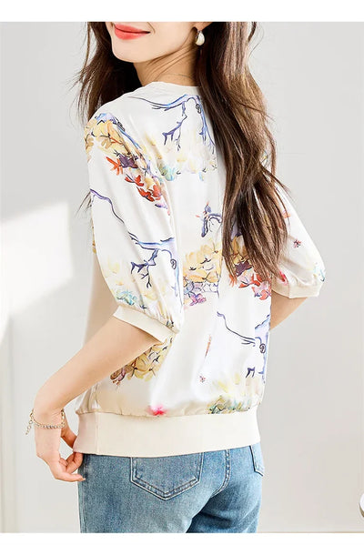 New Spring Summer Casual women T-shirts Fashion printed ladies shirts short Sleeve Tees Tops