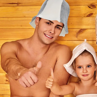 Sauna Hat Felt Bath Cap Reusable Shower Hat Breathable Bathroom Caps Sauna Room Household Bathing Hair Cover Gray White Six