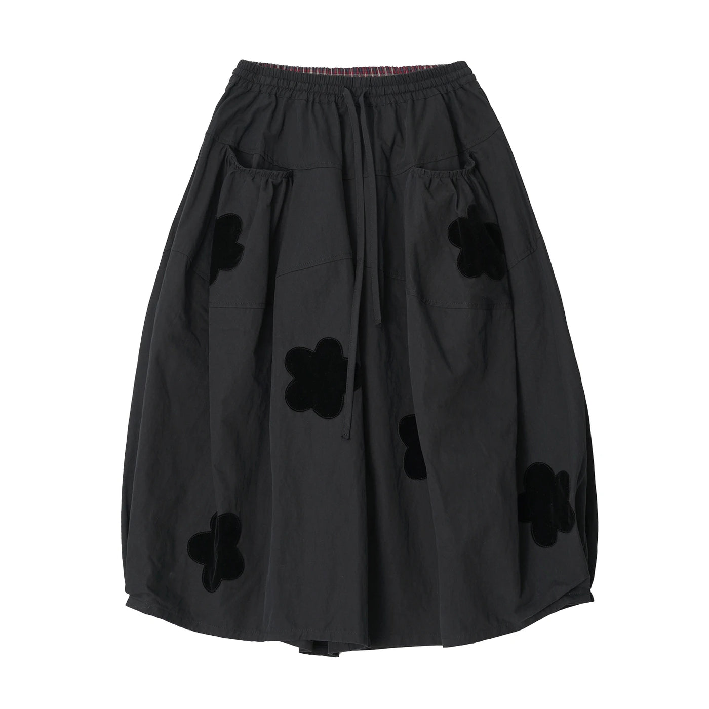 Woven applique wide-leg pants 2025 original early autumn style twill loose casual nine-inch pants for women255184