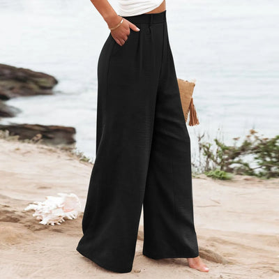 Women's Wide Leg Pants High Elastic Waisted In The Back Business Work Trousers Long Casual Pants Pants for Women Women’s Pants