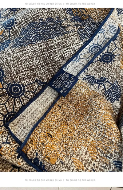 women's autumn and winter silk and wool dual purpose high-end scarves  large