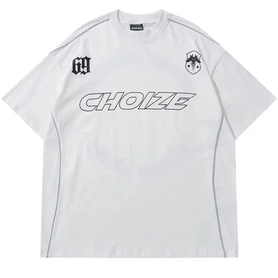 Men's Oversized T-shirt Clothing Alphabet Print Line Short sleeve Hip Hop Casual 2024 Harajuku Street Short Sleeve T-shirt Top