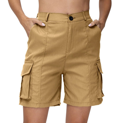 Multi-pocket Cargo Shorts For Women Summer Casual Shorts Knee Length short pants High Waist Sports Shorts Outdoor Hiking Shorts