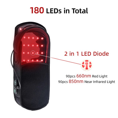 Red Light Therapy Shoes Foot Warmer Feet Massage Tool  with 180 Led Diodes for Warming Feet and Improving Blood Circulation