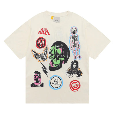 New Designer DEPT T-shirts For Men O-neck Cotton T Shirt Fashion Streetwear Cotton Tees Summer Women Casual Loose Print T-shirt