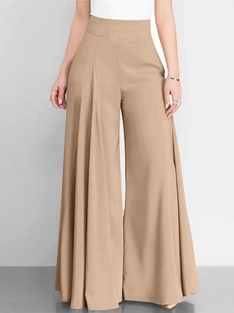 Fashion High Waist Wide Leg Pants For Women Elegant Casual Office Solid Loose Long Pant New Spring Autumn Womens Clothing