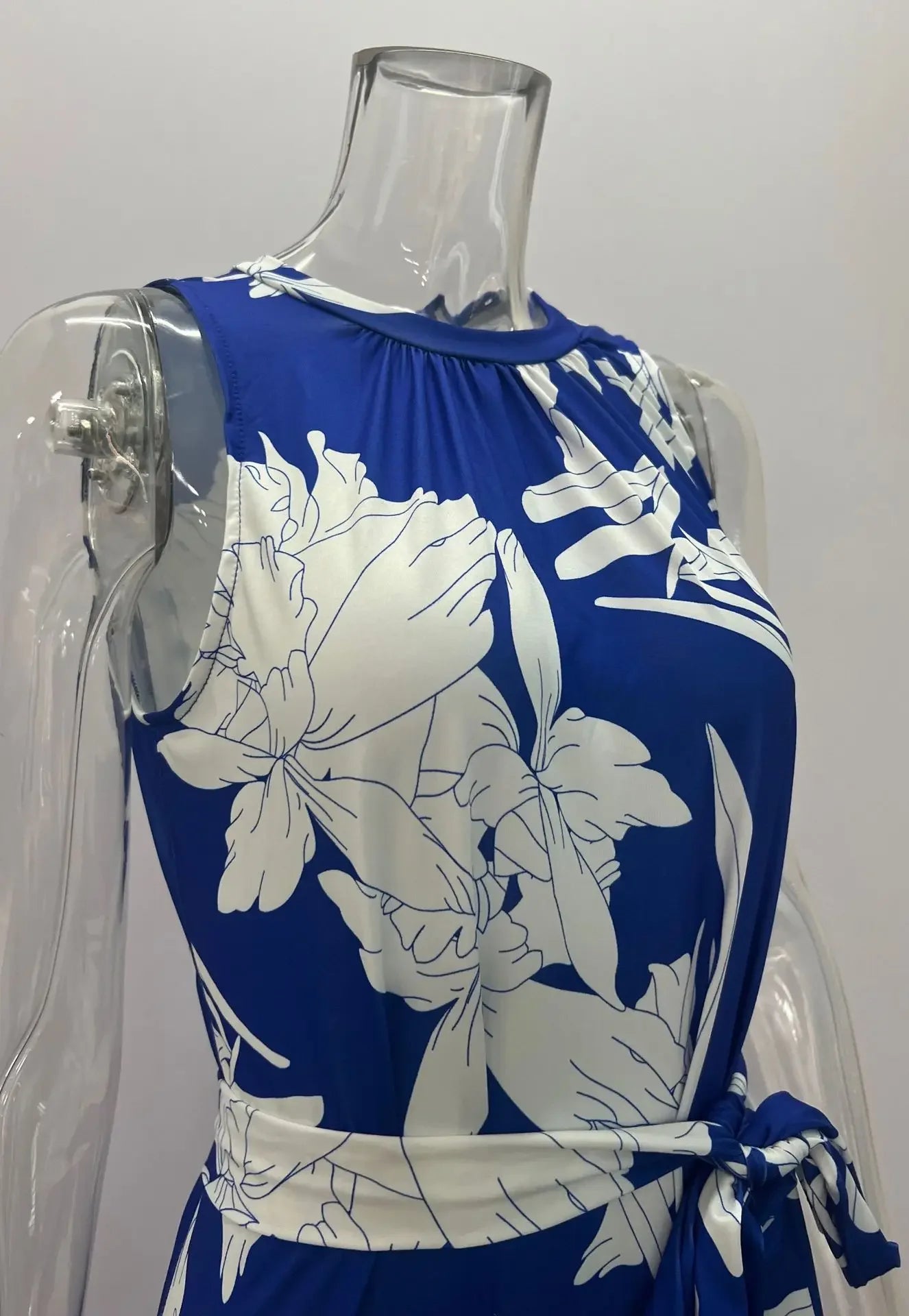 2025 Women's Elegant Floral Print Long Dresses Spring Summer Lace up Print Strap Dress Holiday Beach Female Robe Vesido Mujer