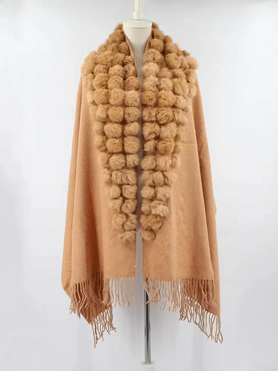Winter Thick  Genuine Rabbit Fur Scarf for Women