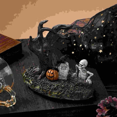 New Halloween Decoration Landscape Resin Ornaments Creative Ghost Festival Withered Tree Home Desktop Decor
