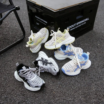 Children's sports shoes for boys and girls, new style for summer 2025, single mesh upper for breathability