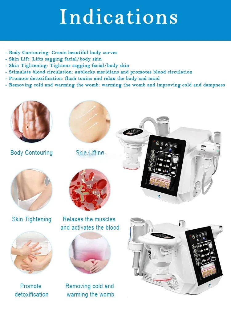 Portable Blood Circulation Face Lifting Weight Loss Body Slim Rotary Negative Pressure RF Inner Ball Roller V-Shaping Machine