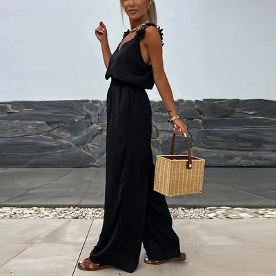 Female Jumpsuit For Women Casual Summer Solid Loose Long Pants Jumpsuit Women Bohemian Rompers Jumpsuit Overalls Female