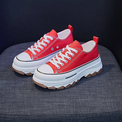 Fashion Designer Women Canvas Shoes Summer New High Platform Sneakers Female Casual Tennis Shoe Increase All-match Zapatos Mujer