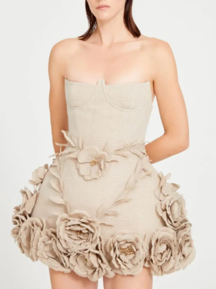 luxury dress birthday outfits women 2024 autumn evening gowns women's clothes sexy strapless prom gown elegant chic party