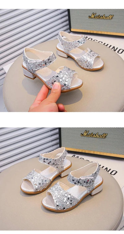 Princess Sandals for Girls | Dance Performance Shoes | Wedding High Heels 2025 Summer New