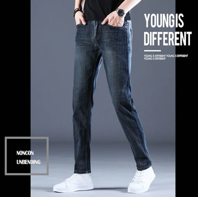Men's Jeans Casual Skinny New Spring and Autumn Pants Straight Stretch Blue Big Size Fashion Good Quality Trousers for men