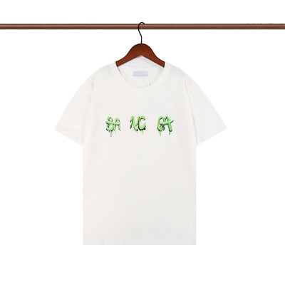 Mens Designer Clothing Famous T Shirt Letter Print Round Neck Short Sleeve Black White Fashion Men Women T Shirts S-3XL 4XL