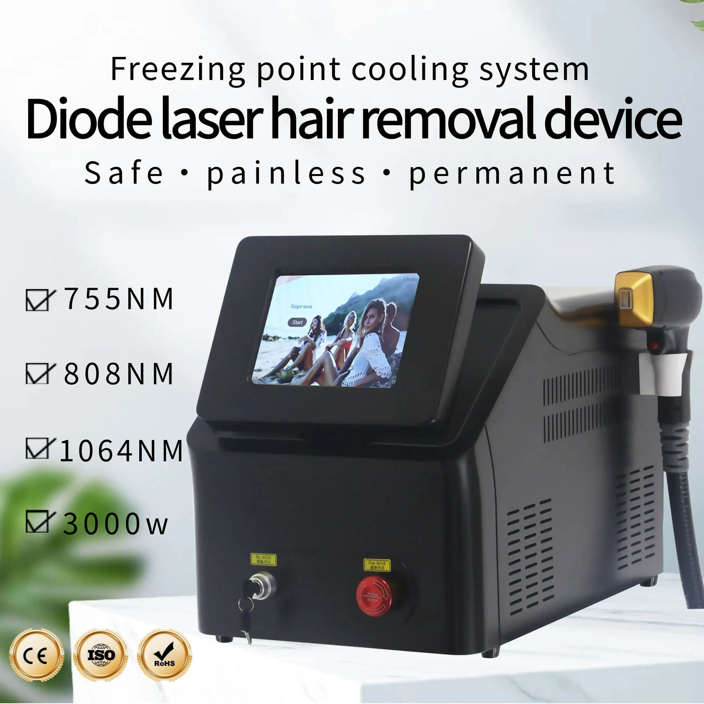 Beauty Salon Specific Diode Laser Hair Removal Device For Safe Painless and Permanent Hair Removal Suitable For All Skin Tones