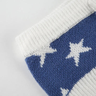 y2k Knitted Very Short Shorts, 2000s Sexy Knit Hot Shorts, Stars And Stripes Print Hot Pants For Women, America/USA Flag Shorts