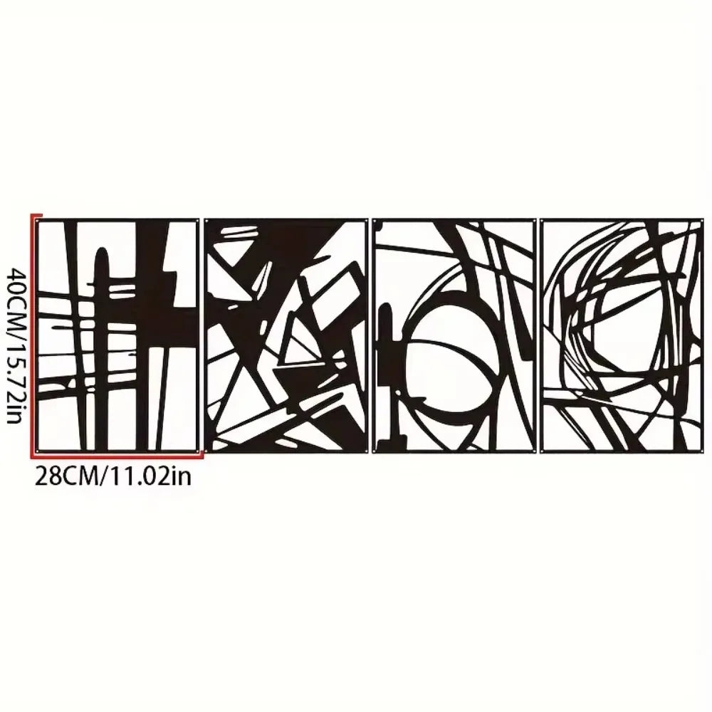 Abstract Metal Wall Art - Minimalist Single Line Decorative Sculpture. Modern Wall Decor for a Stylish Wall Art Display