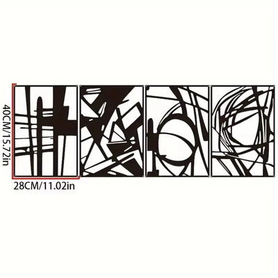 Abstract Metal Wall Art - Minimalist Single Line Decorative Sculpture. Modern Wall Decor for a Stylish Wall Art Display