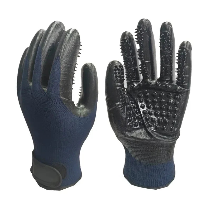 Hair Grooming Glove For Pet Dog  Cat Bathing Silicone Massage Brush Dipping Gumming Rubber Gloves Combgrooming for dogs