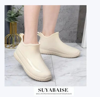 Women's Rain Boots Are Fashionable, Lightweight, Thick Soled, Wear-resistant, Rainproof, and Slip Resistant When Worn Externally