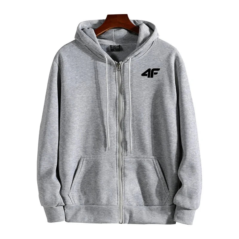 Men's Outerwear Hot Sales Fashion Loose Zipper Tops Printing Sports Hoodie Coat Casual Street Mens Cardigan Sweatshirt Clothing