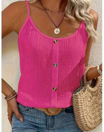 Women Cami Tops Slim Scoop Neck Backless