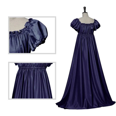 Medieval Dress Women Off Shoulder Renaissance Victorian Regency Dress Costume Wench Retro Gown Halloween For Women Pink Blue