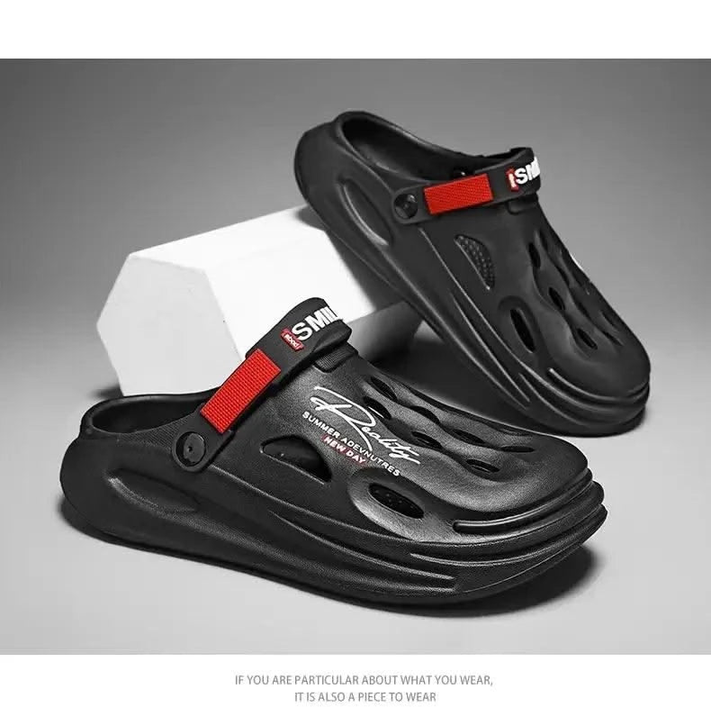 2025 New Men's Clogs Slippers Sandal Men Garden Shoes Flat Sandals Male Sneakers Outdoor Home Clogs Slides Men Summer Shoes - Elanique