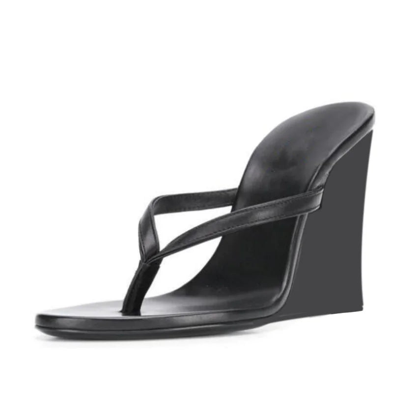 Women’s Summer Spring Wedge Flip Flops Sandals Casual Beach Non-Slip High Heel Slippers Lightweight Comfort Shoes Customized