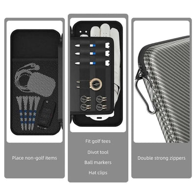 Golf Glove Case Glove Box with Glove Holder Golf Accessories Storage Golfs Tees Golf Balls Markers for Golfer