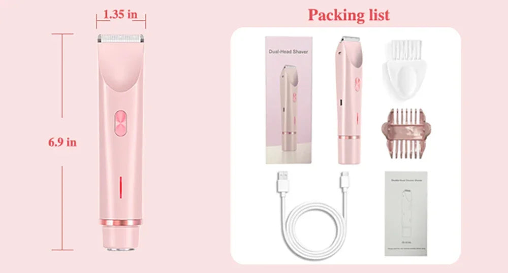 Electric Razor for Women Painless Women Mustache Electric Shaver for Leg Bikini Body Hair Trimmer Facial Epilator Hair Remover
