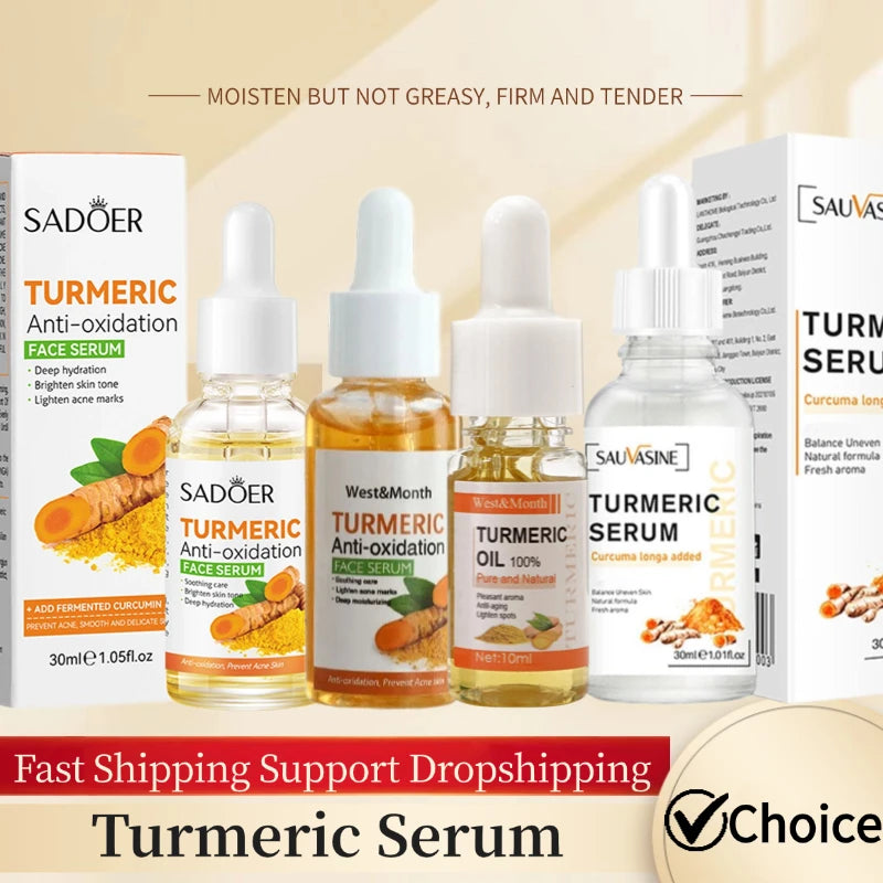 Turmeric Essential Face Serum Deep Hydration Moisturizer Anti-aging Improve Skin Elasticity For Skin Care Face Lotion