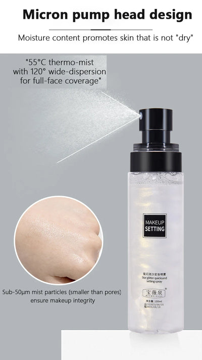 100ML Long-Lasting Makeup Fixing Spray Waterproof Sweatproof Oil Control Hydrating Setting Spray for a Fresh Makeup Finish