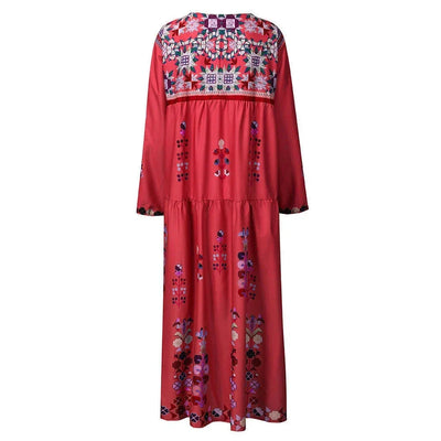 Long Dress for Women 2023 Autumn Beach Bohemian Dresses Casual Vestido Robe Female Clothing Y2K Floral Skirt Elegant Maxi Dress