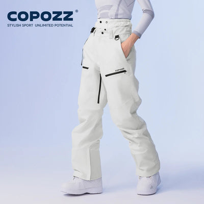 COPOZZ Winter Ski Pants Unisex Women Outdoor High Quality Windproof Waterproof Warm Snow Trousers Winter Ski Snowboarding Pants